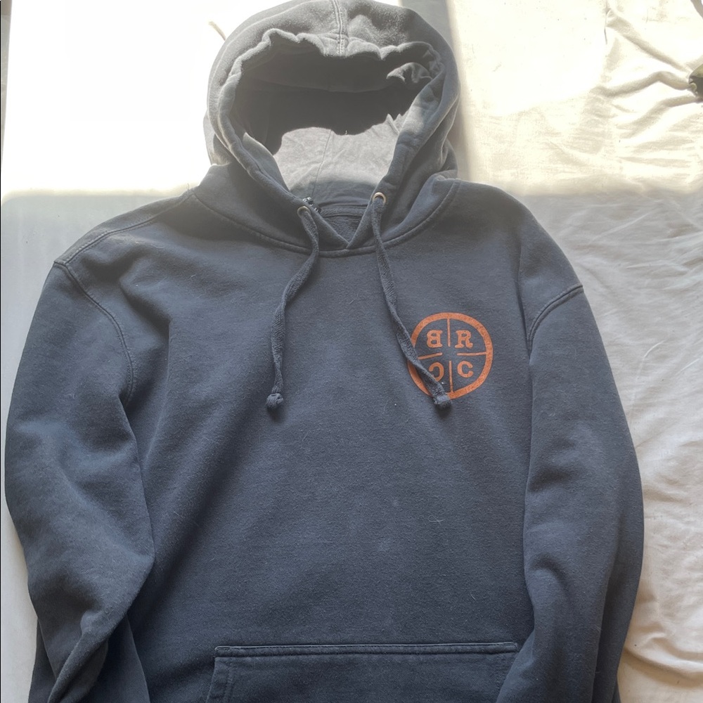 BRCC | Charcoal Hoodie with Orange Emblem